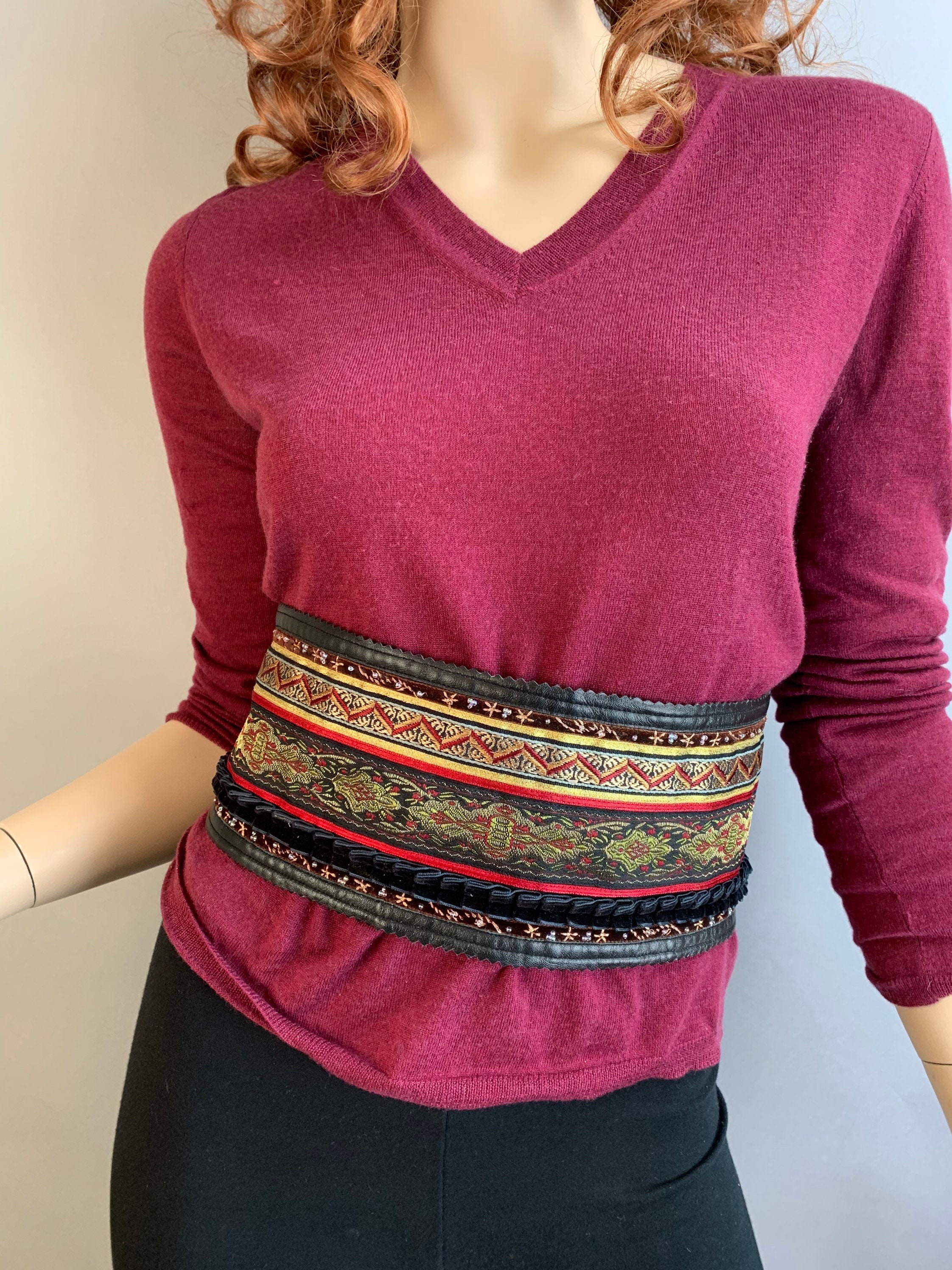 Awesome 80s Belt// Wide 80s Belt// Cummerbund Belt Etsy