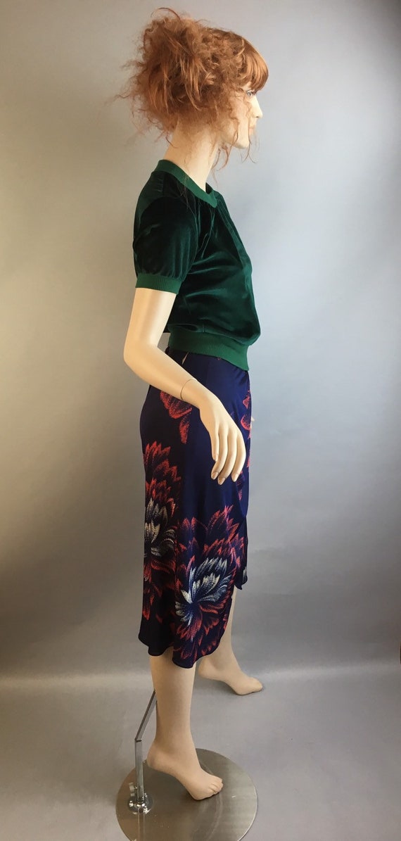 Vintage Floral Maxi Skirt// Polyester Maxi Skirt/… - image 5