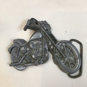 Vintage Motorcycle Belt Buckle// Motorcycle Buckle// 80s Motorcycle (F1)