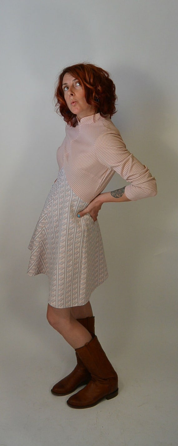 60s Brady Bunch Mini Dress// 60s Dress// Vintage P