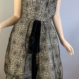 Vintage 50S Halter Dress// Strapless 50S Dress// Chiffon Holiday Dress image 6