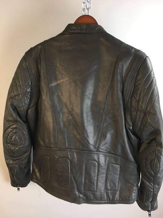 Vintage Motorcycle Jacket// 80s Cafe Racer Jacket… - image 5