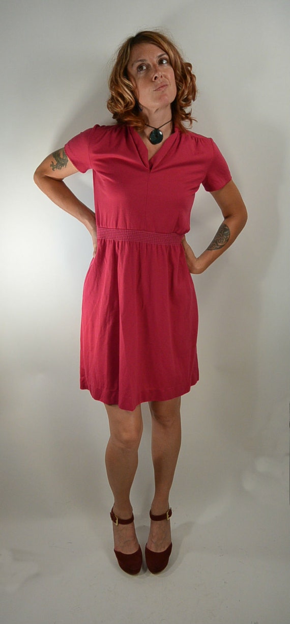 hot pink 80s dress