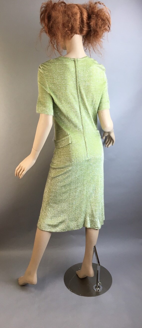 Vintage 60s Mod Sparkly Dress// Drop Waist Mod Gr… - image 3