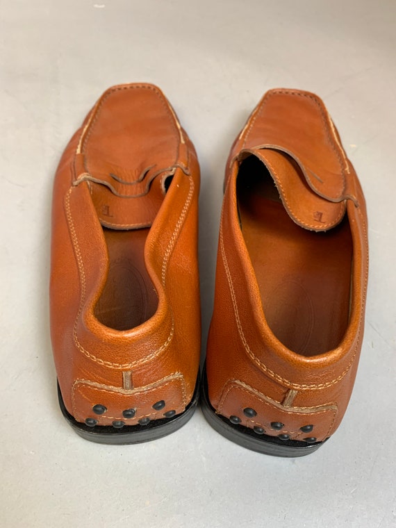 Vintage Tods Loafers// Brown Leather Loafers// Pe… - image 2