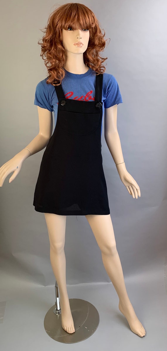Vintage 90s Romper// Overall Dress// Crepe Dress B