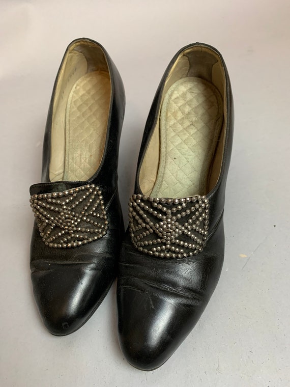 Vintage 30s Rhinestone Shoes// Vintage Studded Pum