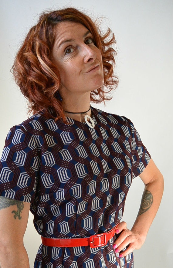 60s mod dress// Vintage 60s shift dress// Mod Mad… - image 5