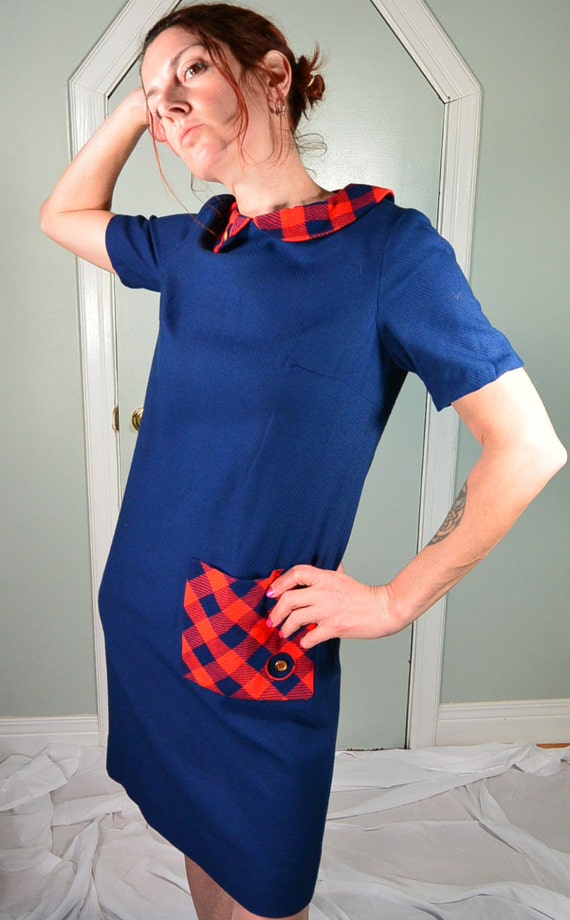 Mod 60s Dress// Vintage Twiggy Dress// 60s Mod Sh… - image 3