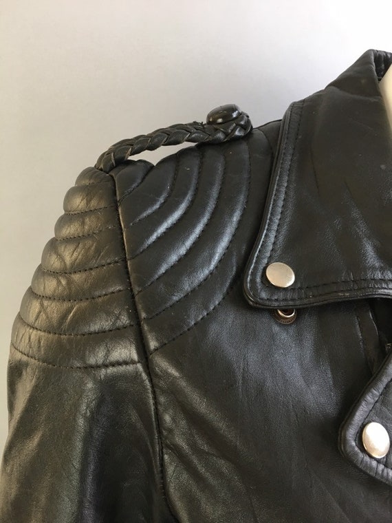 Vintage Motorcycle Jacket// Etches Leder Leather … - image 2