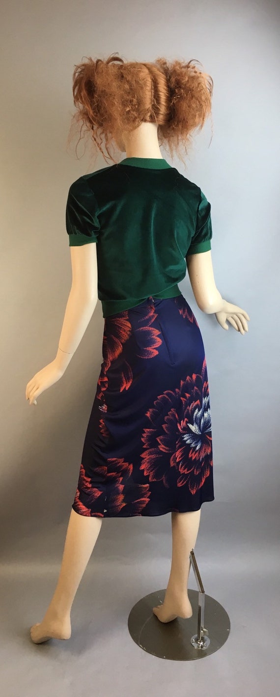 Vintage Floral Maxi Skirt// Polyester Maxi Skirt/… - image 6