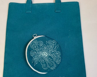 Vintage Tote// Green 90s Tote Bag// Oshadai Tote Bag