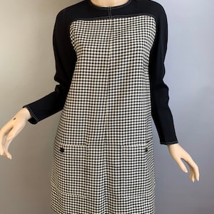 Vintage 60s Courreges Dress// Mod 60s Shift Dress// Designer Mod Dress