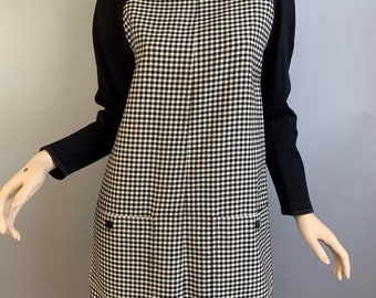 Vintage 60s Courreges Dress// Mod 60s Shift Dress// Designer Mod Dress