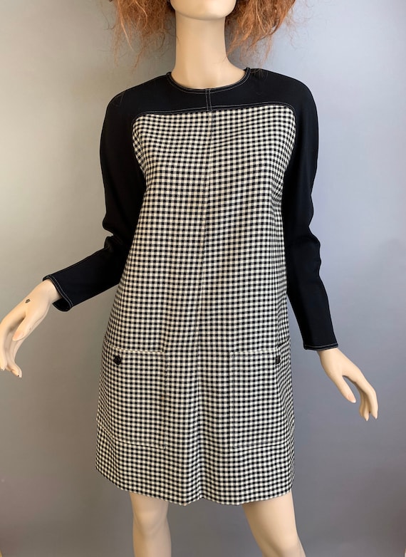 Vintage 60s Courreges Dress// Mod 60s Shift Dress/