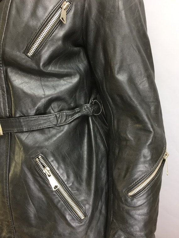 Vintage Motorcycle Jacket// Etches Leder Leather … - image 6