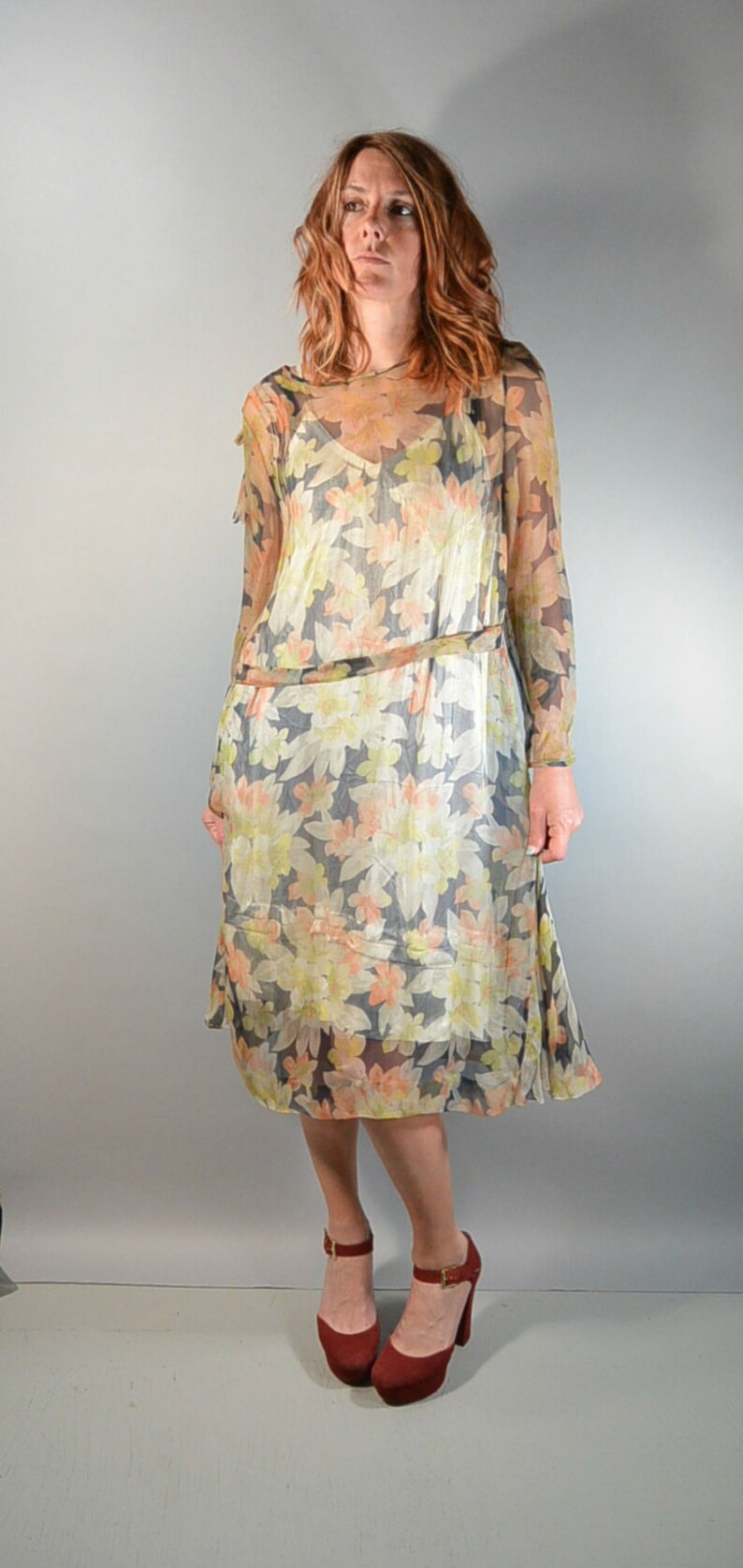 Silk 20s Dress// See Thru Flapper Dress// Lightweight Summer - Etsy