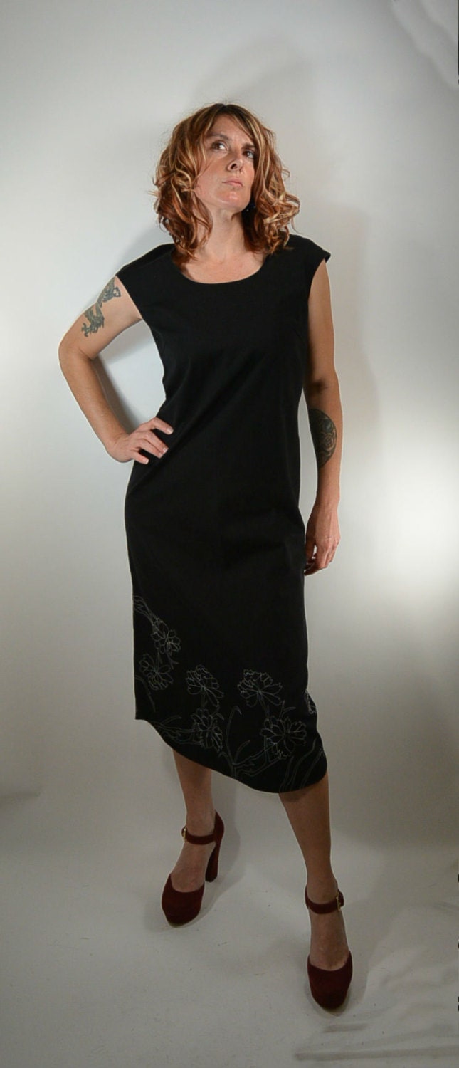 Vintage DKNY Dress// 90s Black Maxi Dress// Donna Karan Black - Etsy