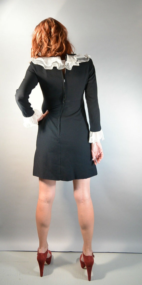 60s Mod Dress// Wednesday Adams Dress// Tuxedo St… - image 4