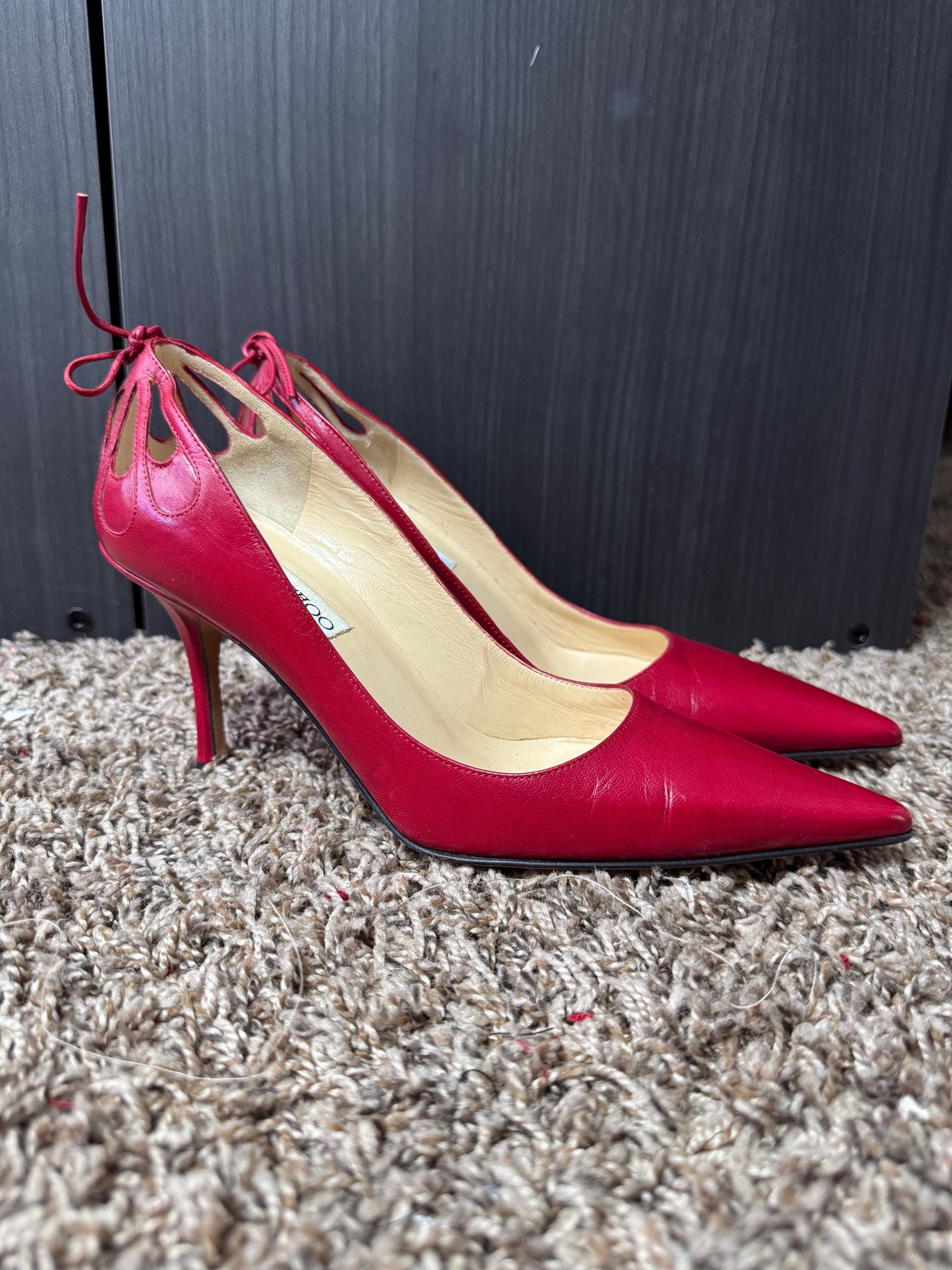 Red Shoes Jimmy Choo - Etsy