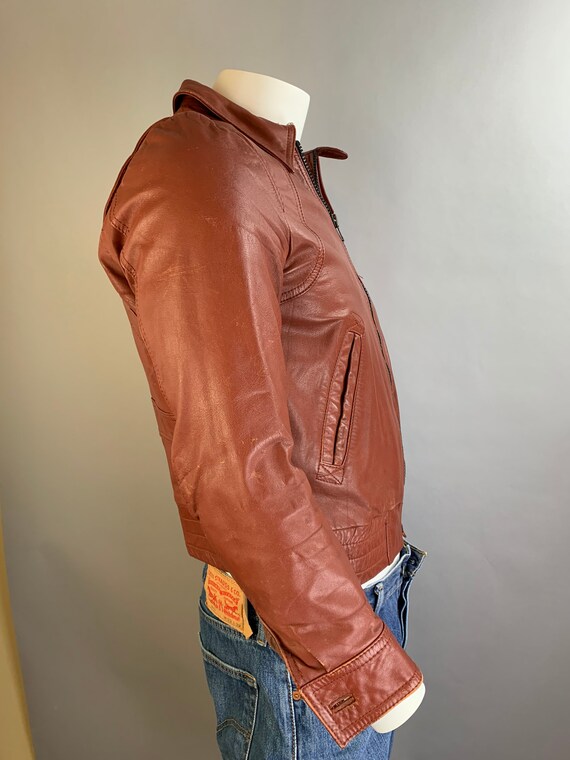 Vintage 80s Jacket// Brown Leather Jacket// Lance Vintage Jacket