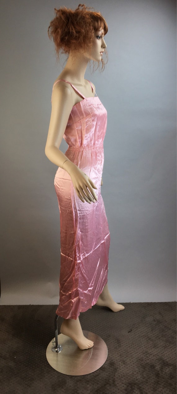 Vintage Pink Satin Nightgown// Maxi Long Pajama G… - image 3