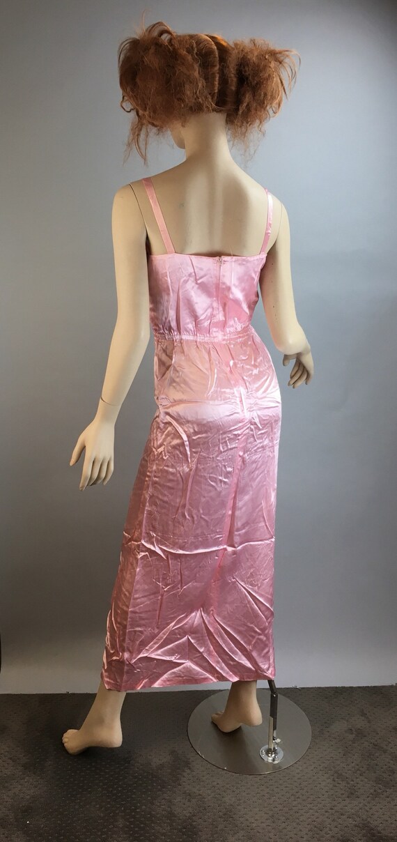 Vintage Pink Satin Nightgown// Maxi Long Pajama G… - image 4