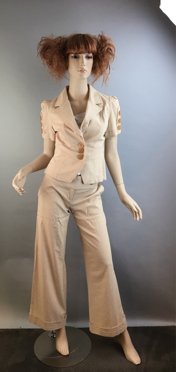 Totally 80s Pants Suit// Vintage Wide Leg Pant Sui