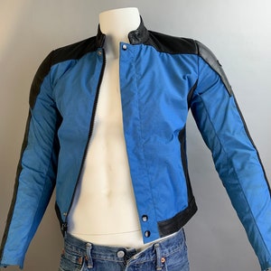 Vintage Hein Gericke Jacket// 90s Motorcycle Jacket// Leather and Coated Nylon Padded Motorcycle Jacket