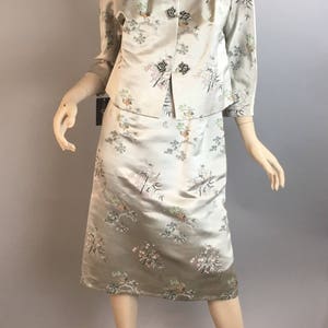 Vintage 60s Chinese Dress// Chinese Wiggle Dress// Mad Men Chinese Dress and Jacket F1 image 5