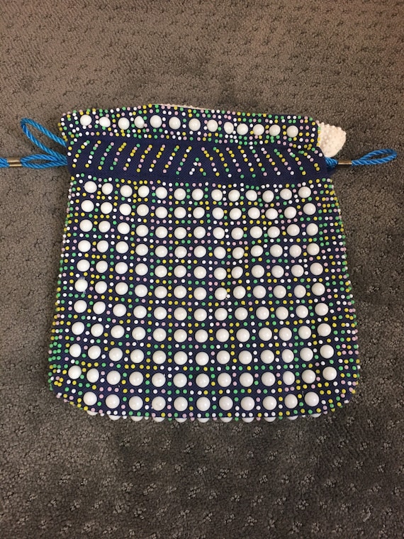 Vintage Mod Bead Purse// Totally Reversible Beade… - image 2