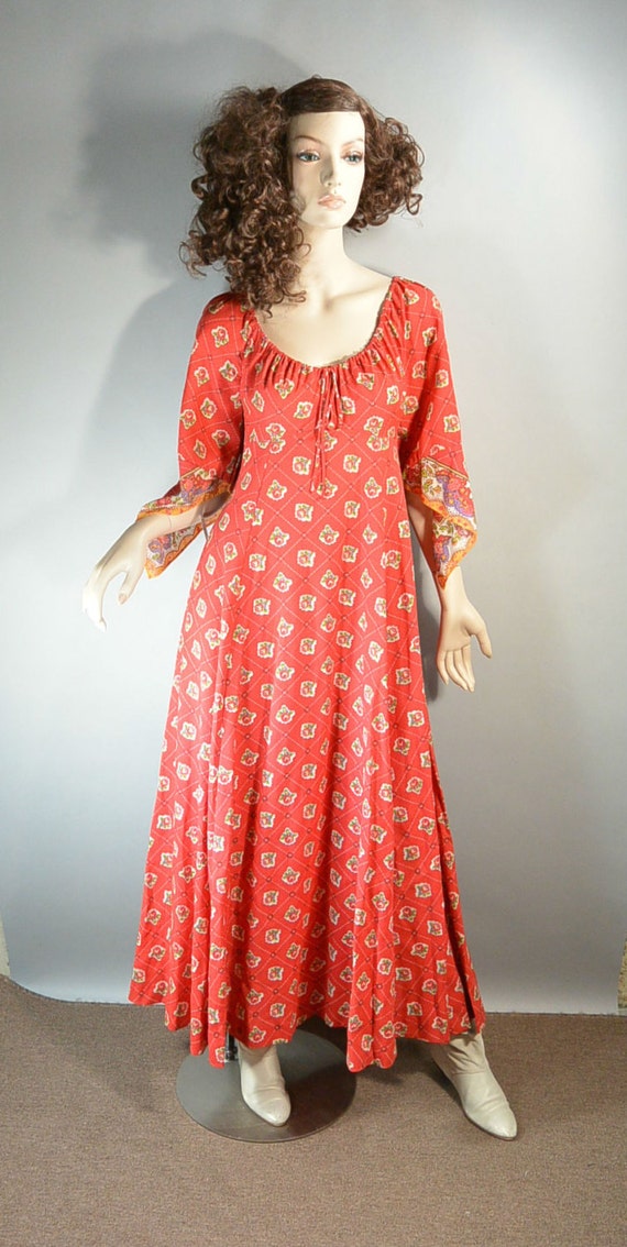 60s Handkerchief Dress// Empire Waist Dress// 60s… - image 1