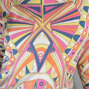 Vintage Pucci Sweater// Emilio Pucci Sweater// 60s Designer Psychedelic Sweater F1 image 4