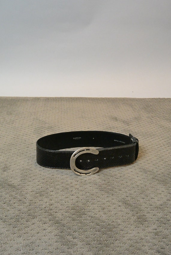 Lanvin Belt// Designer Belt// Snakeskin Belt (F1)
