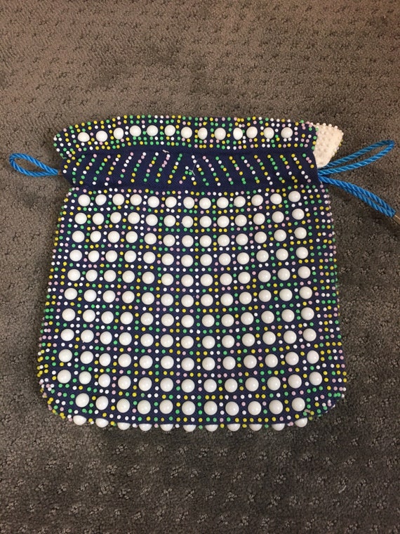 Vintage Mod Bead Purse// Totally Reversible Beade… - image 1