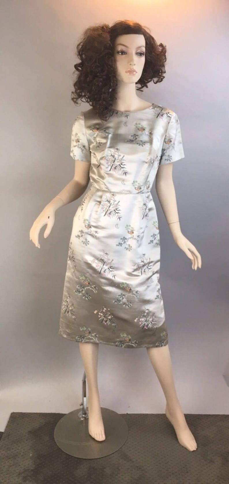 F1 Vintage 60s Chinese Dress Chinese Wiggle Dress Mad Men Chinese Dress and Jacket