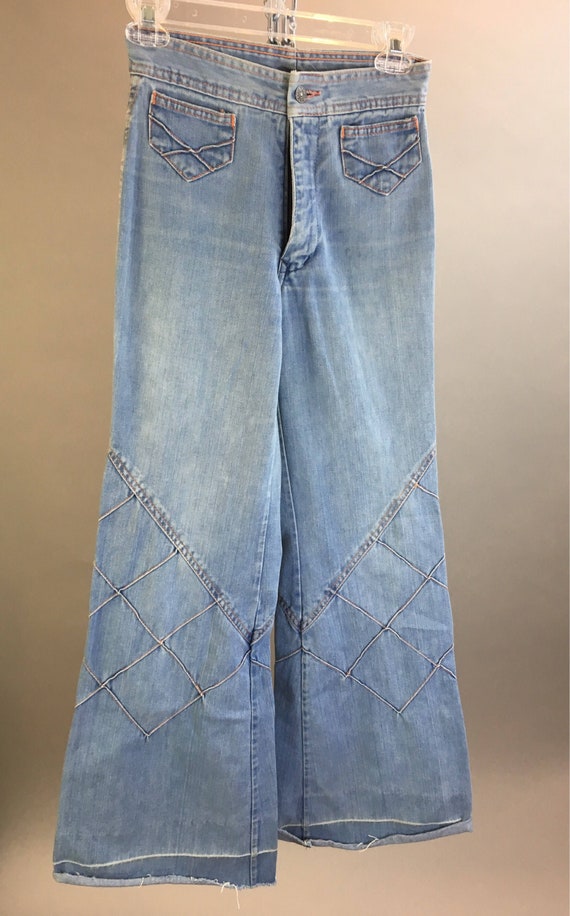 light blue bell bottoms