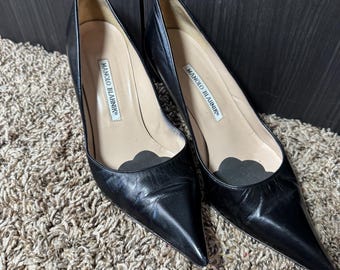 Vintage Classic Manolo Blanik Black Pumps in excellent condition size 38.5 euro
