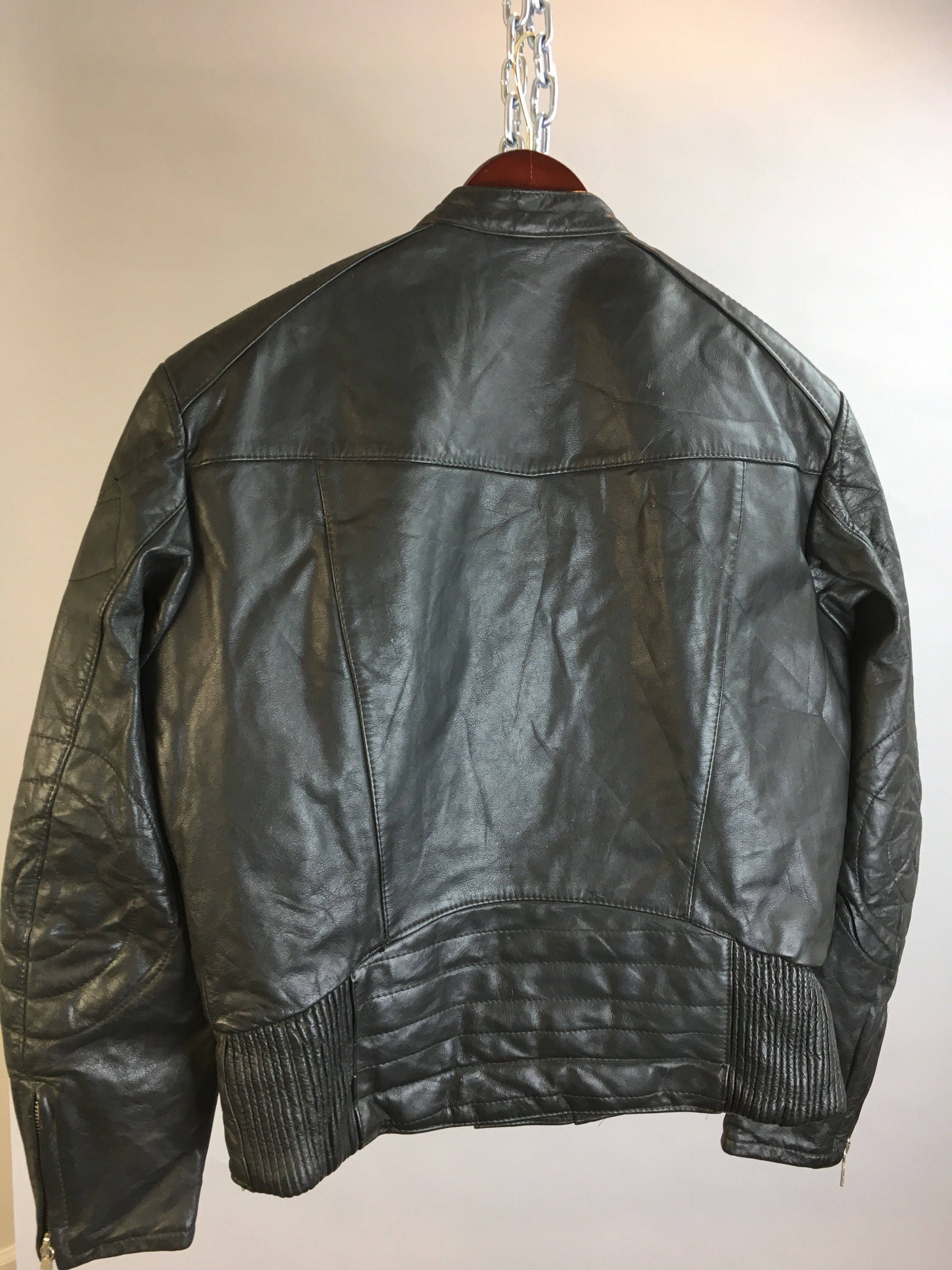 Mens Vintage Motorcycle Jacket // Vintage Leather Jacket// | Etsy