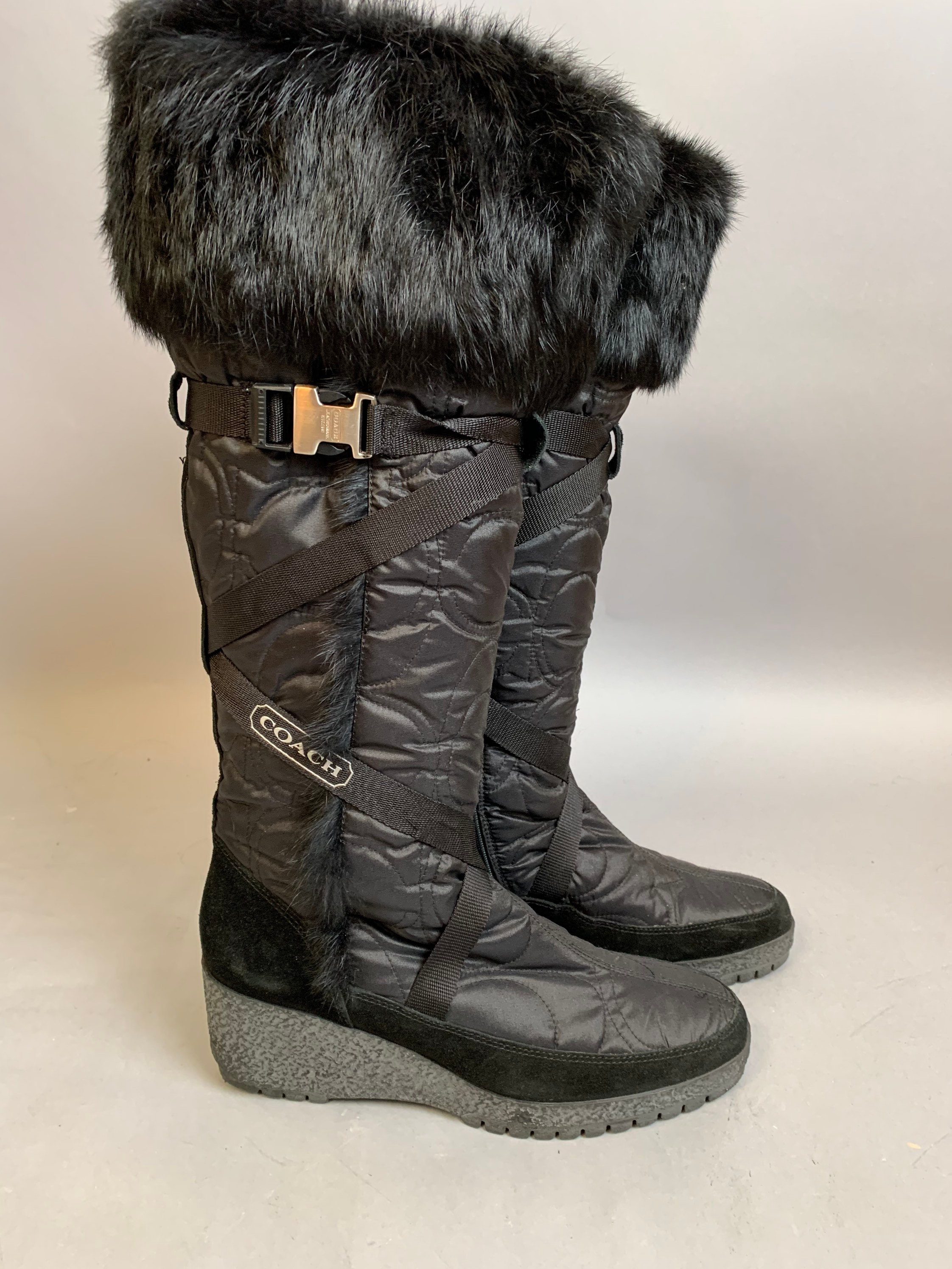 Vintage Coach Winter Boots// Womens Snow Boots// Designer Fur - Etsy Vintage Coach Winter Boots// Womens Snow Boots// Designer Fur - Etsy