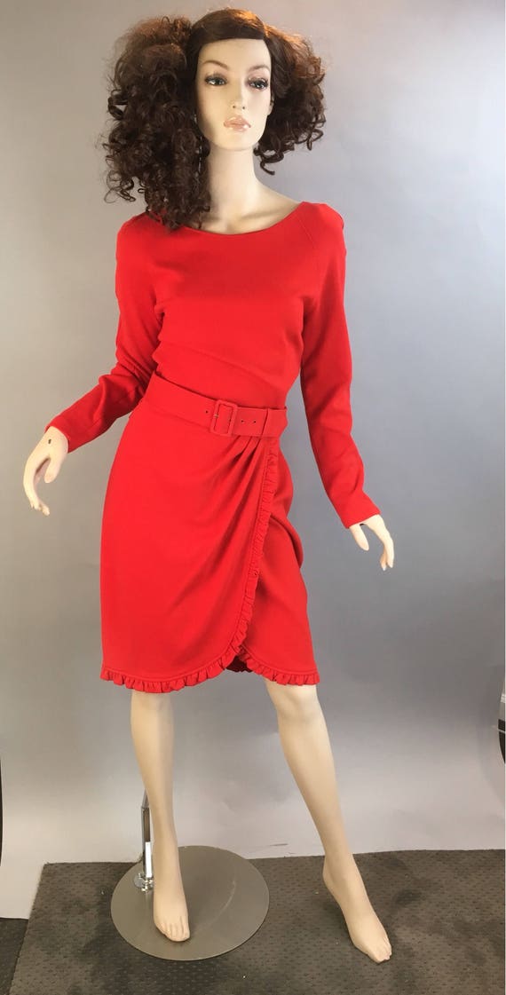 Adrienne Vittadini 80sDress// Vintage Red Dress// 
