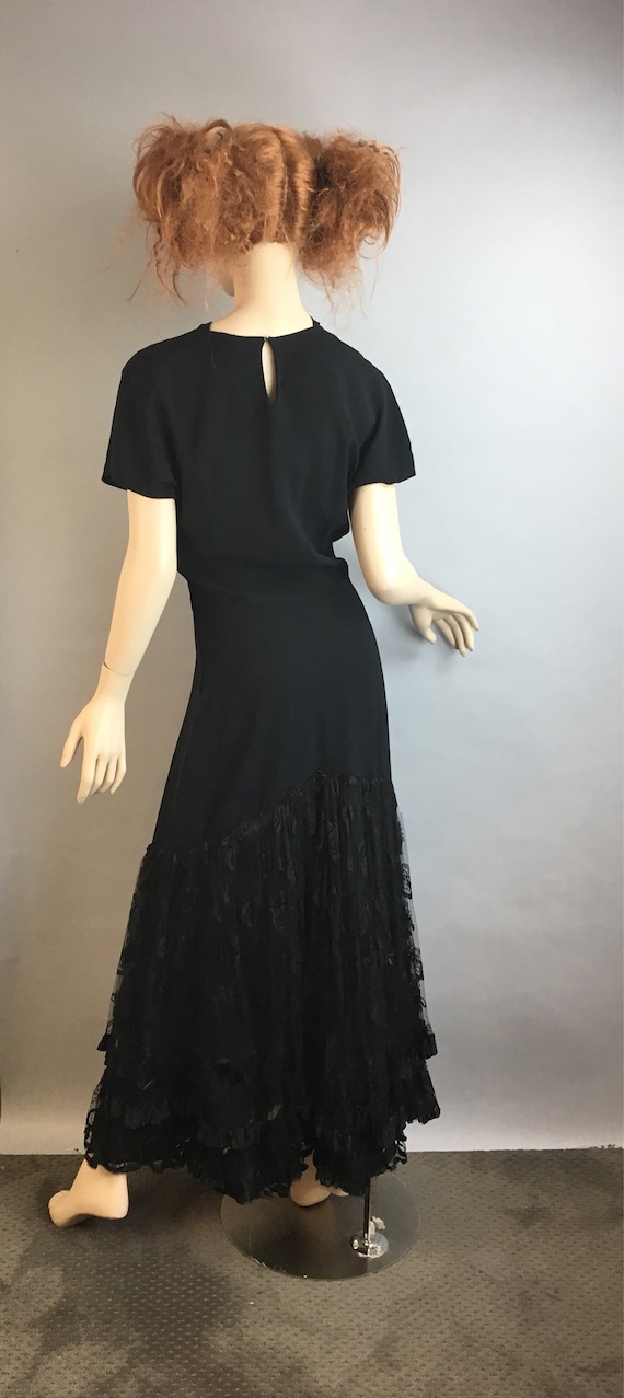 Vintage 40s Long Bias Cut Dress// Vintage Maxi 40… - image 5