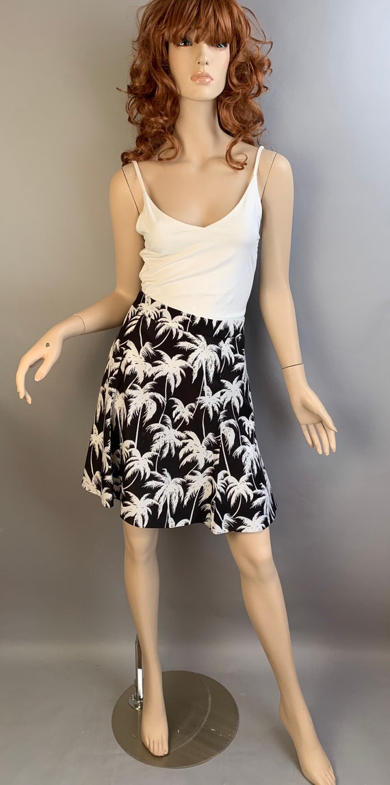 Hawaiian Skirt// Silky Hawaiian Mini Skirt// Vinta