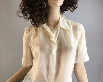 80s Valley Girl Shirt// Vintage Parachute Shirt// Vintage Blouse size small (F1)