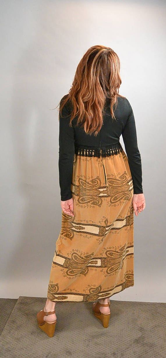 Vintage 70s Velvet Dress// 70s Disco Dress// Psyc… - image 3