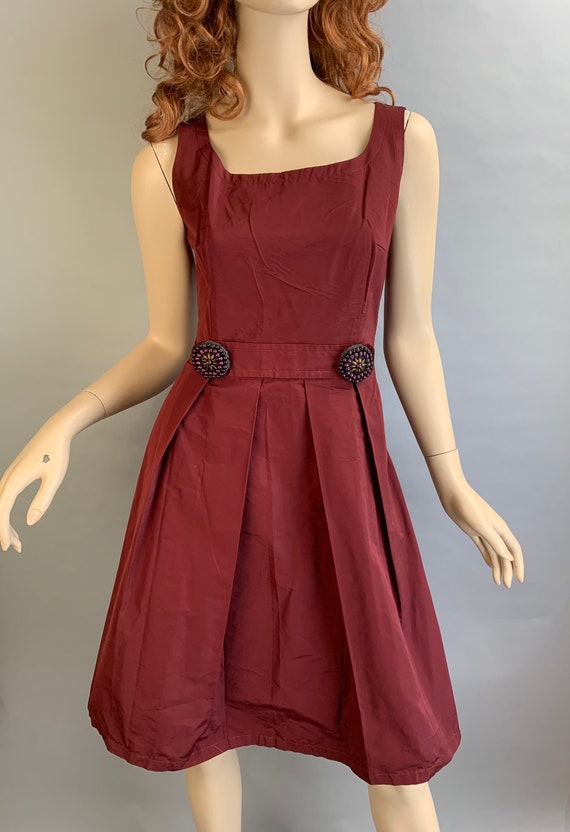 Vintage Miu Miu Dress// Taffeta Holiday Dress// 9… - image 2