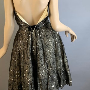 Vintage 50S Halter Dress// Strapless 50S Dress// Chiffon Holiday Dress image 7