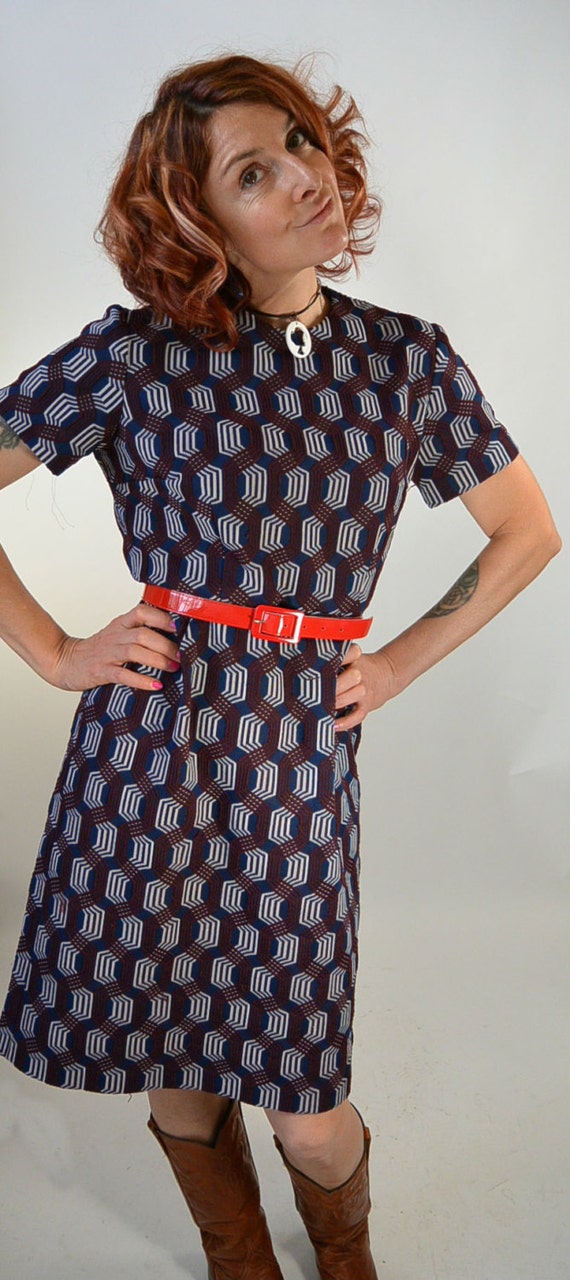 60s mod dress// Vintage 60s shift dress// Mod Mad… - image 4