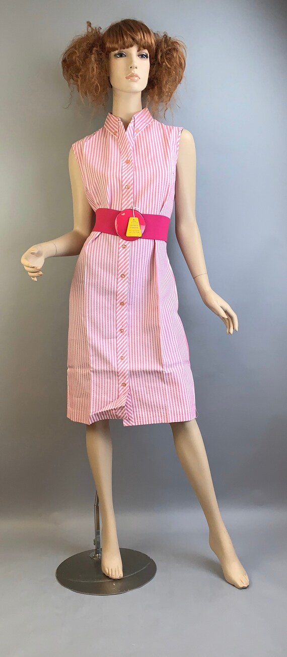 Vintage 60s Dress// Sleeveless Gingham Dress// Sum