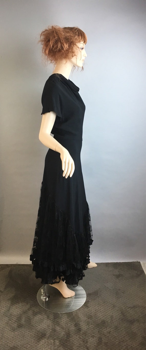 Vintage 40s Long Bias Cut Dress// Vintage Maxi 40… - image 4